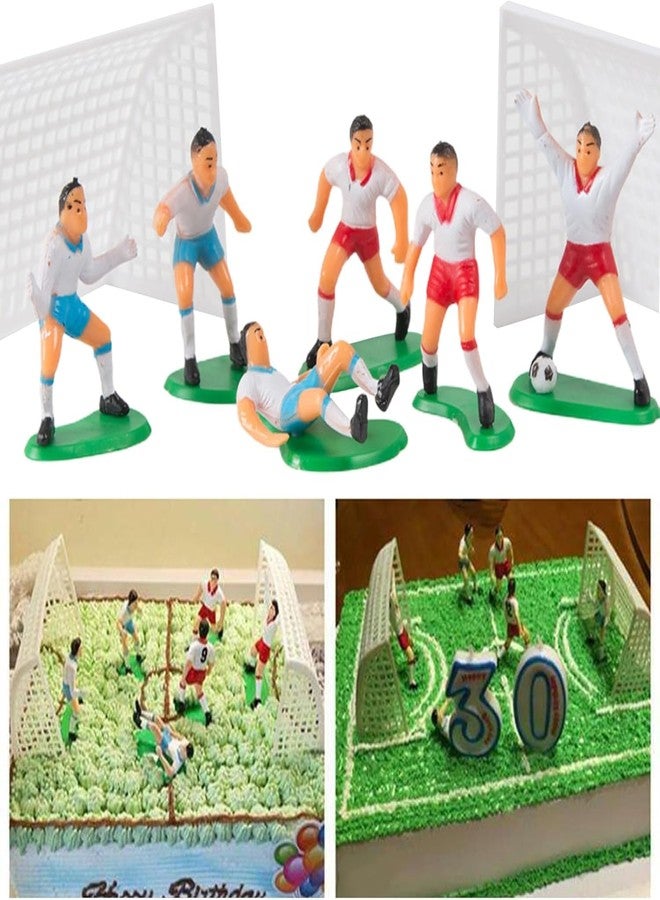 aoukoslt A Set Soccer Cake Toppers Plastic Soccer Players Toy Football World Cup Party Cake Decorations, Cake Toppers Cooking and Baking, Soccer Cake Topper - Image 2